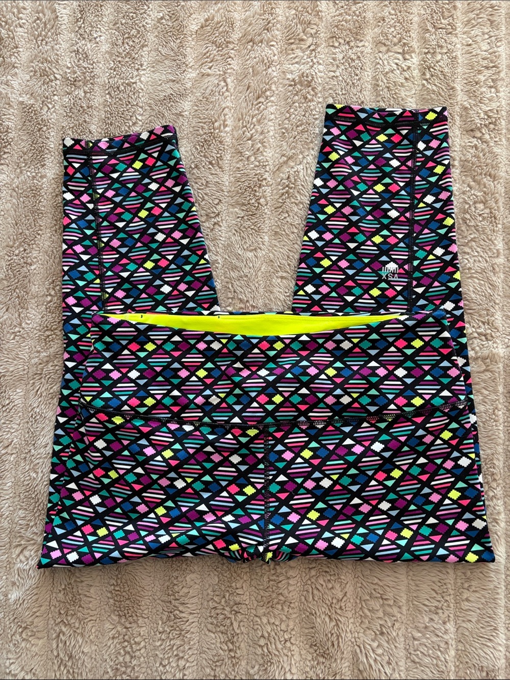 Victoria's Secret Kids Multicolor Geometric Leggings